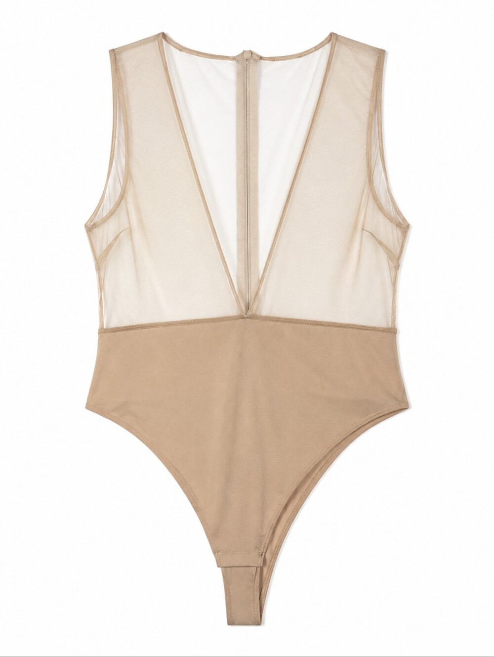 NWT Galia Lahav Jasmine Bodysuit US 12 EU 44 Nude Sheer Bridal Shapewear Mesh